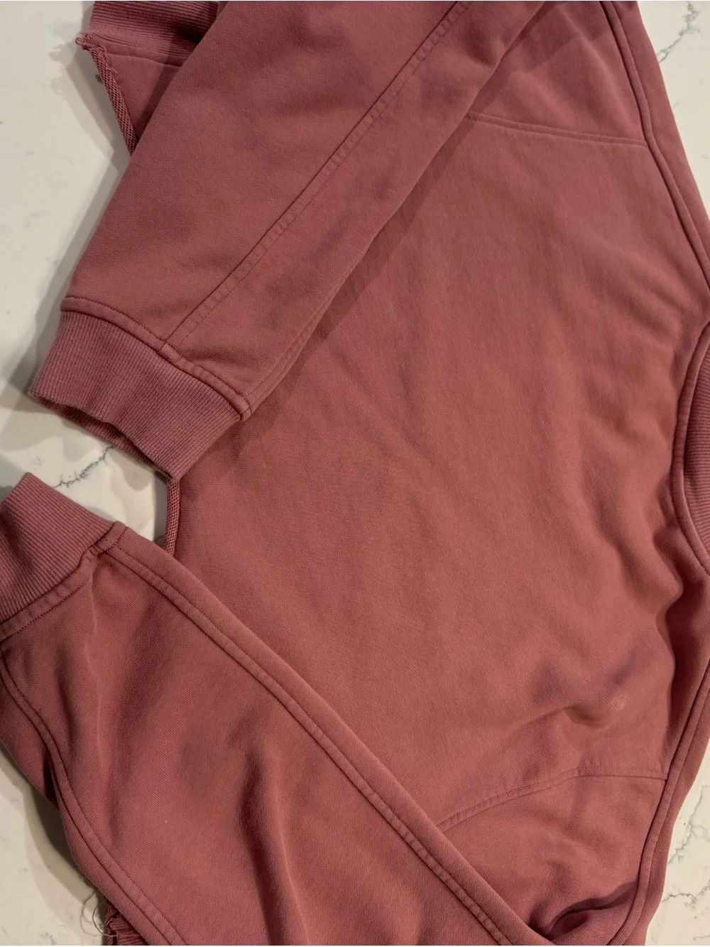 lululemon athletica Cropped Crewneck Sweatshirt in Dusty Rose (hand cropped)